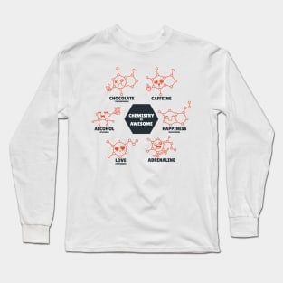 "Chemistry is Awesome" Cute Molecules Long Sleeve T-Shirt